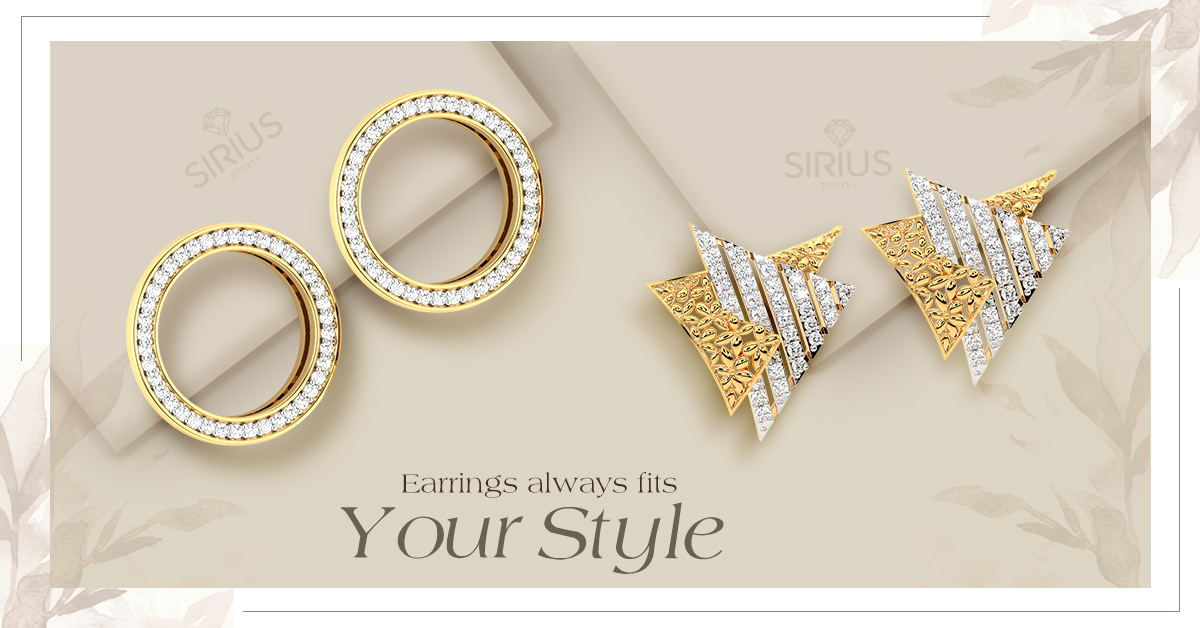 Small Gold Earrings Designs - South India Jewels