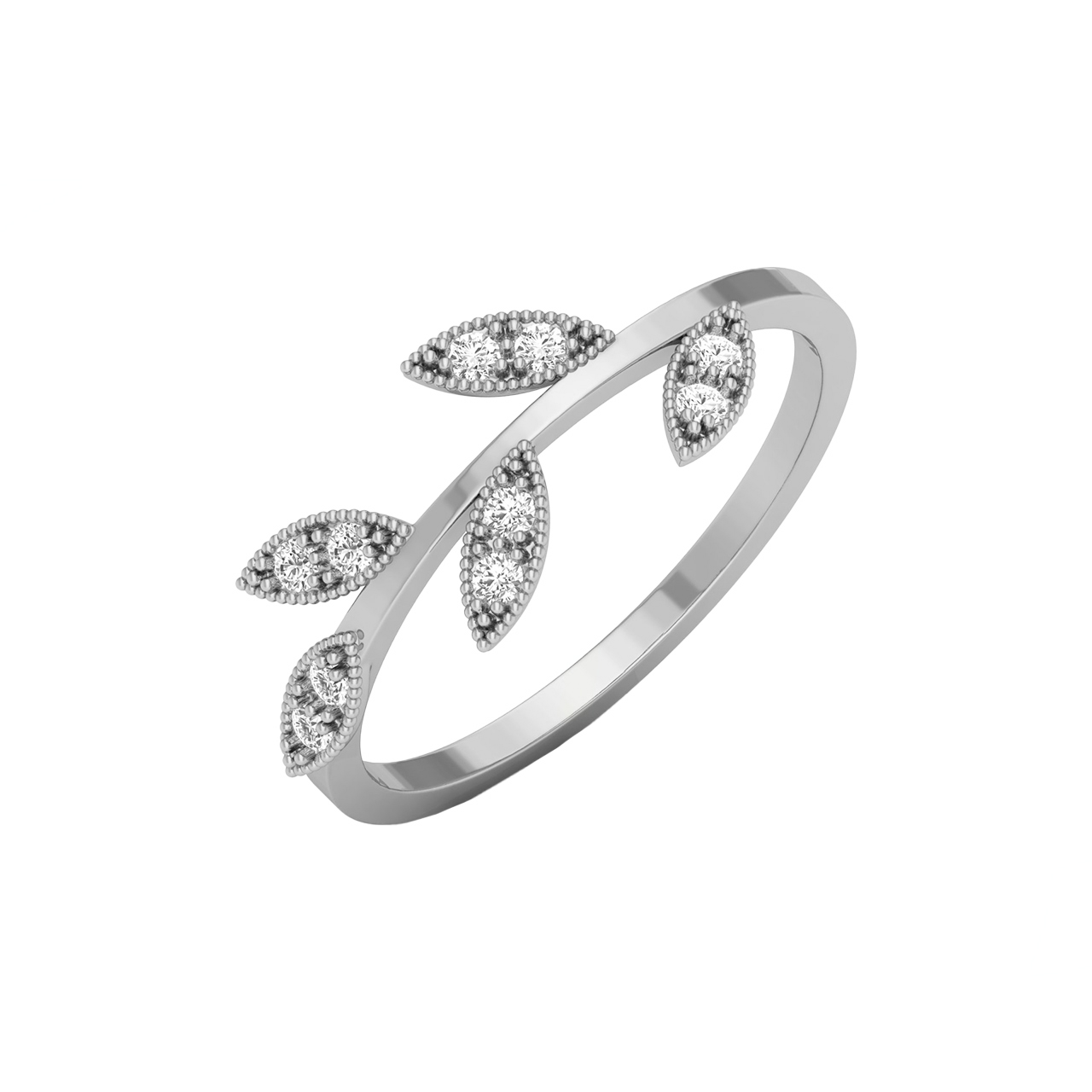 Jewelgenics Silver Plated Adjustable Leaf Ring for Women's Copper Cubic  Zirconia Ring Price in India - Buy Jewelgenics Silver Plated Adjustable Leaf  Ring for Women's Copper Cubic Zirconia Ring Online at Best