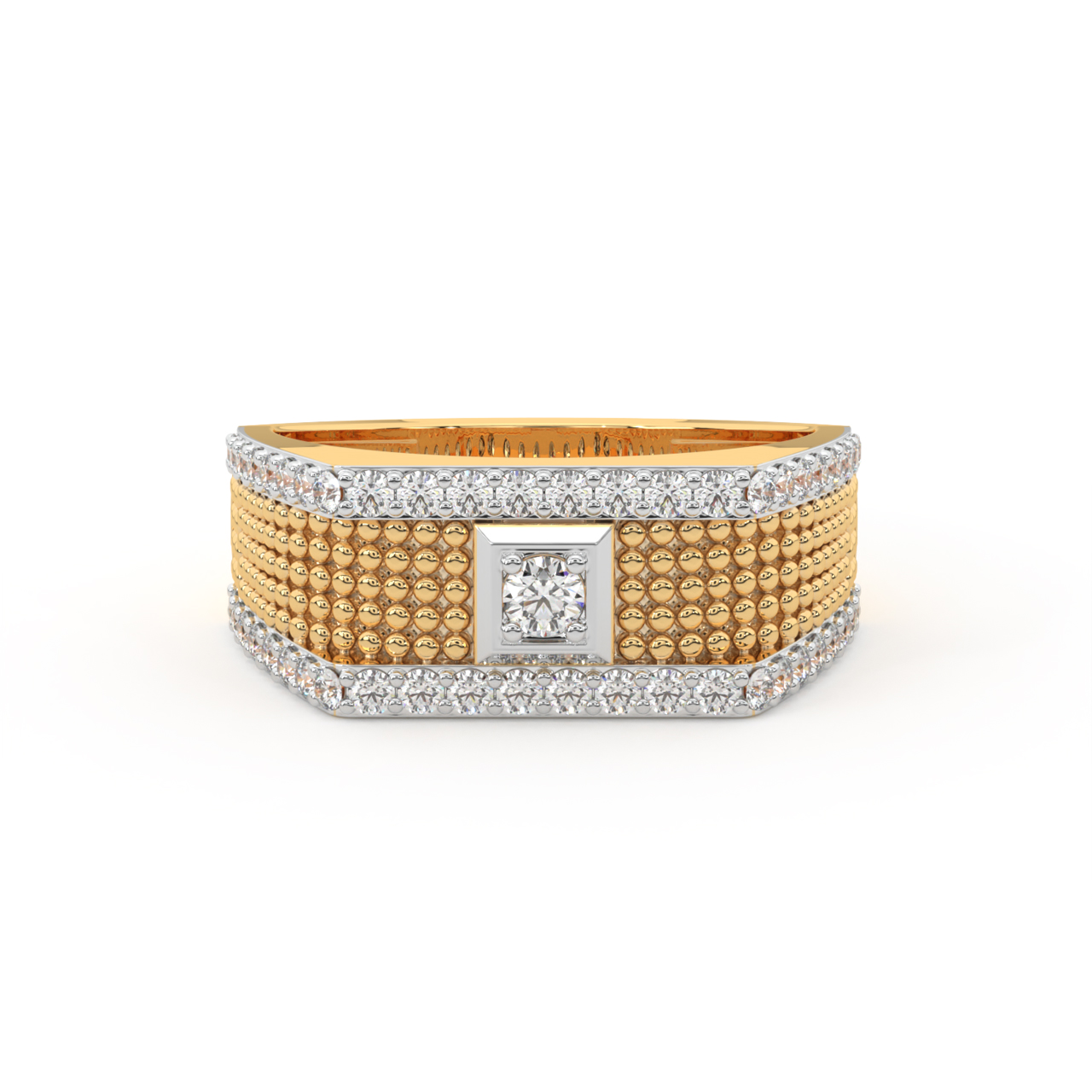 0.50 Carats Real Diamond Men's Wedding Ring / 14k Gold Wedding Gift Ring / Men's  Wedding Ring For Him