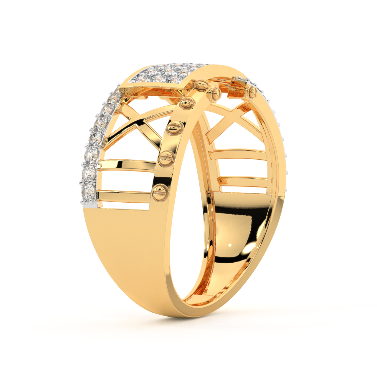 Buy Jali Design Engagement Ring For Men Online