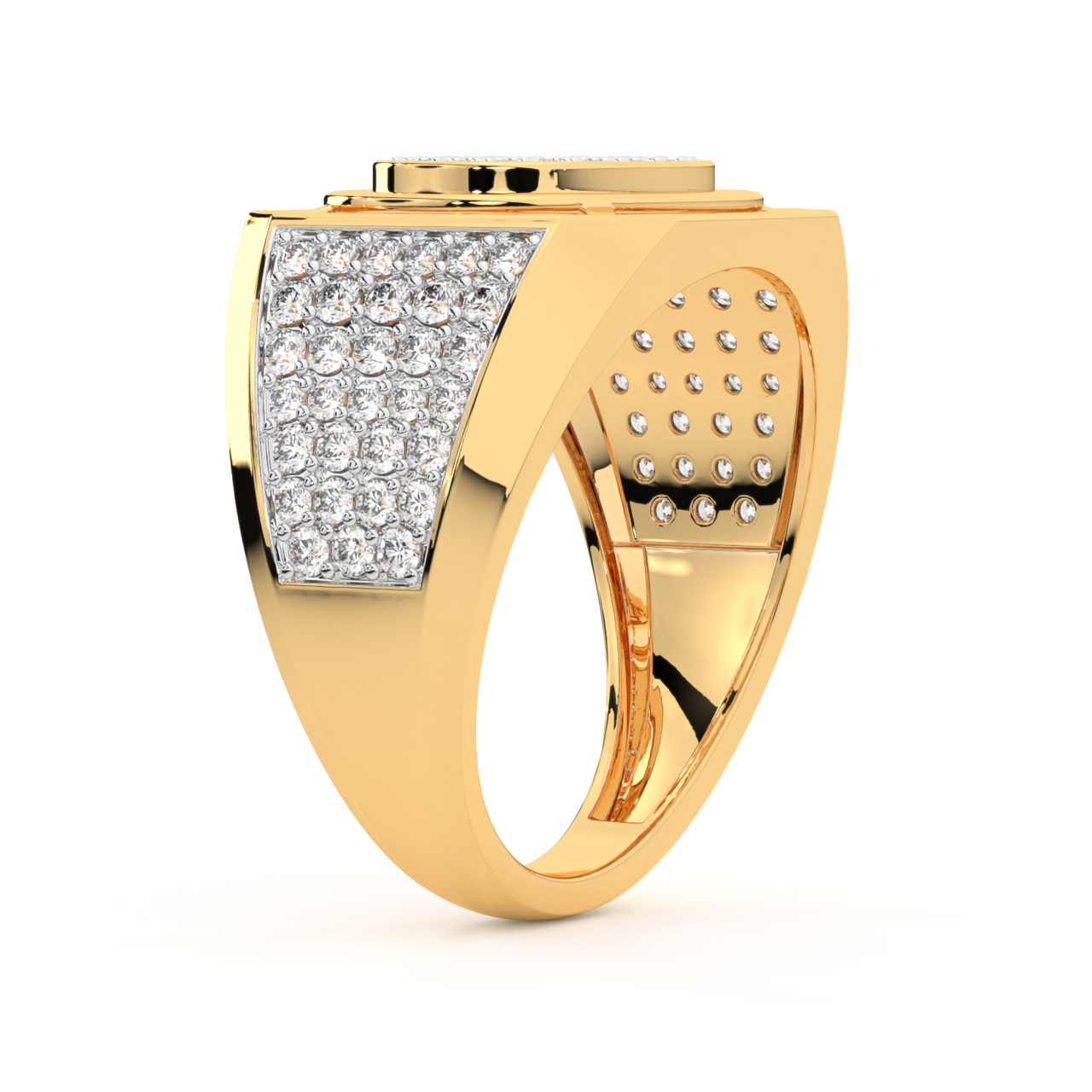 finn ring - men's gold wedding band, moissanite ring – J Hollywood Designs