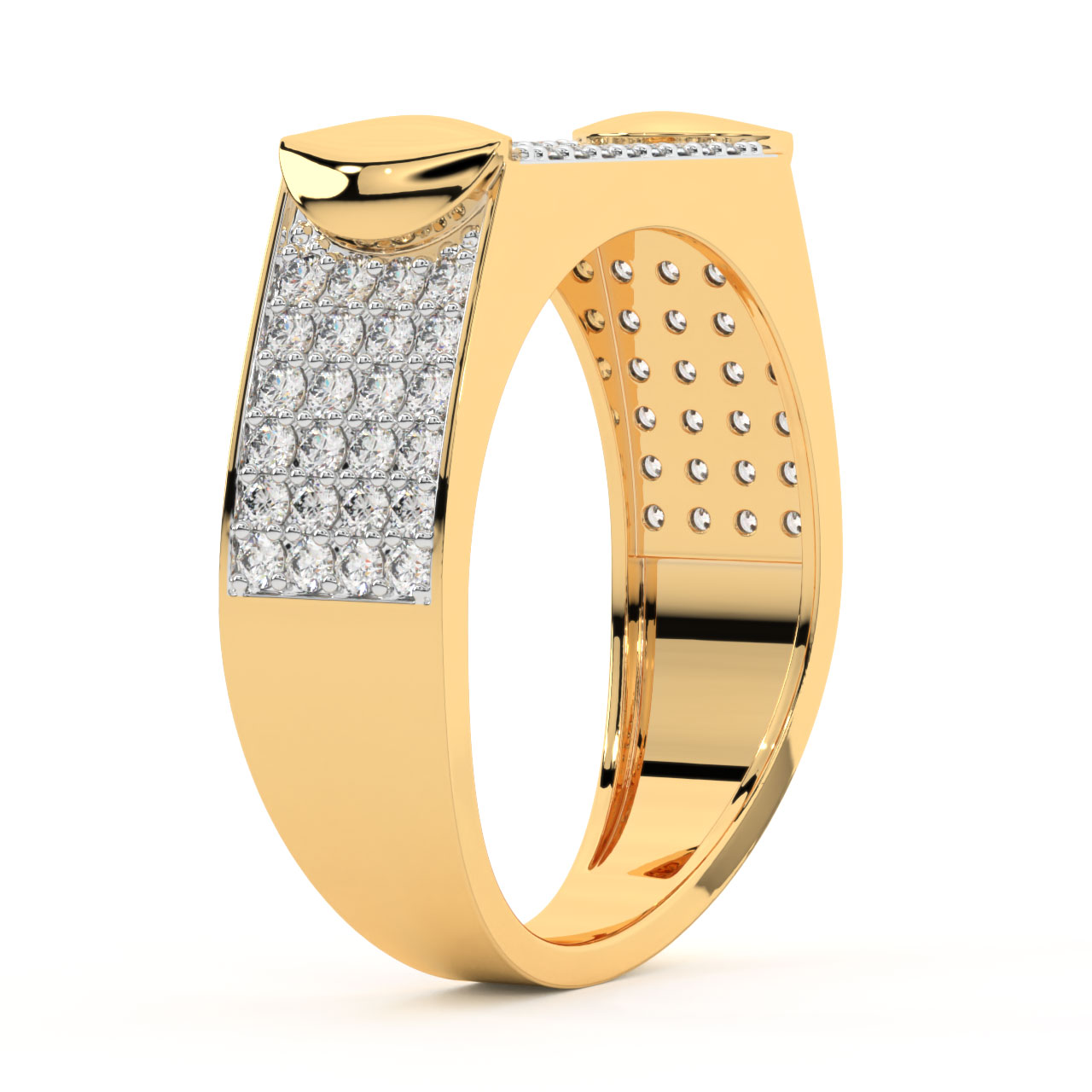 7.45 mm Men's Engagement Ring I1 G 0.85Ct Natural Diamond Prong Bar Set 14K  Gold | eBay