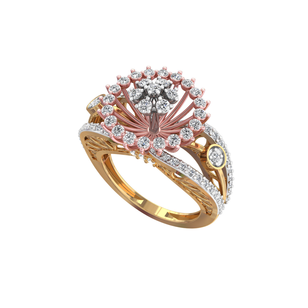14K Rose Gold Leaf Engagement Ring | Barkev's