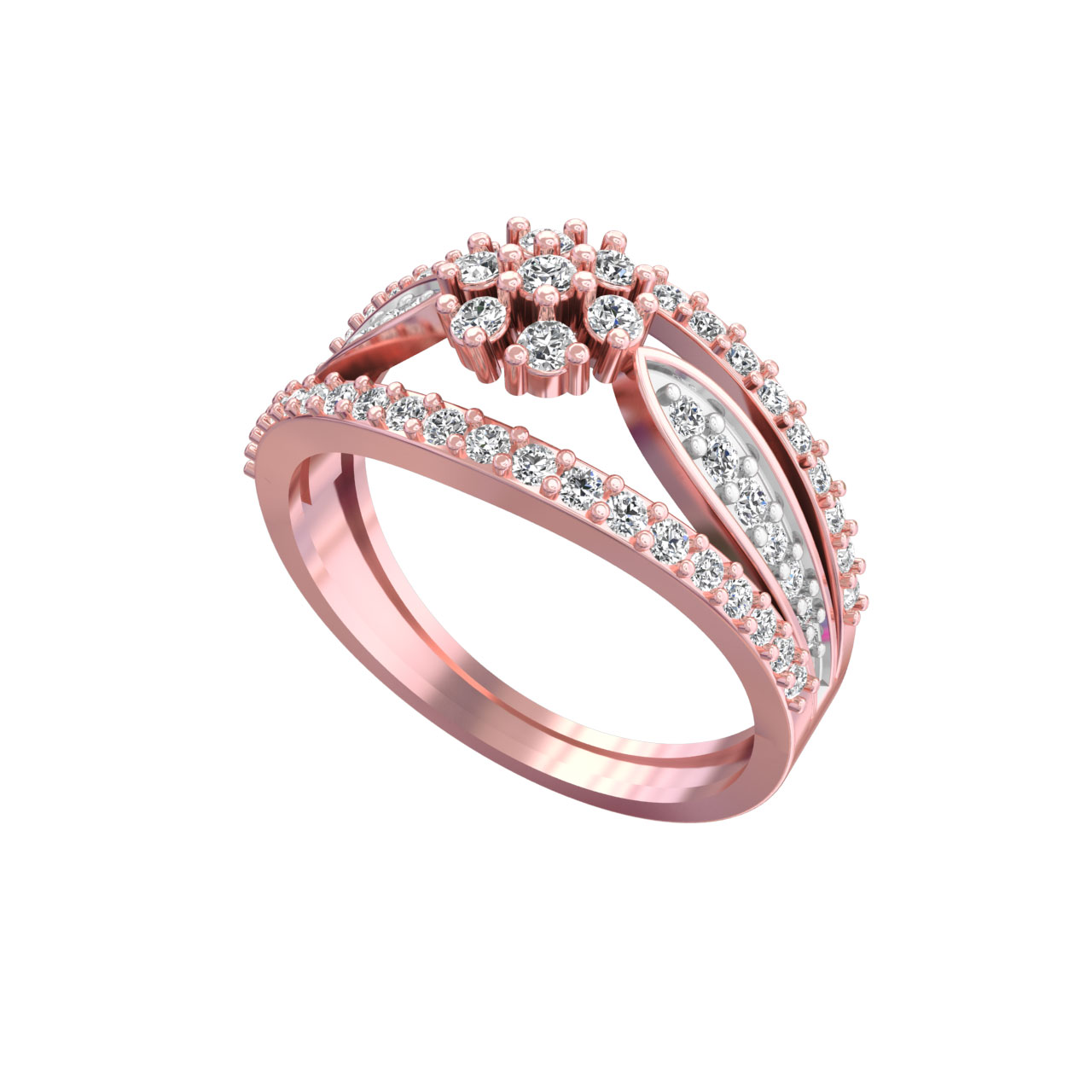 Buy Attractive Diamond Rose Gold Ring Online | ORRA