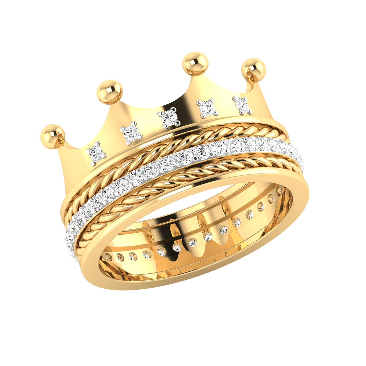 Faseinating Couple Ring (CRG0024) | Satva Gold