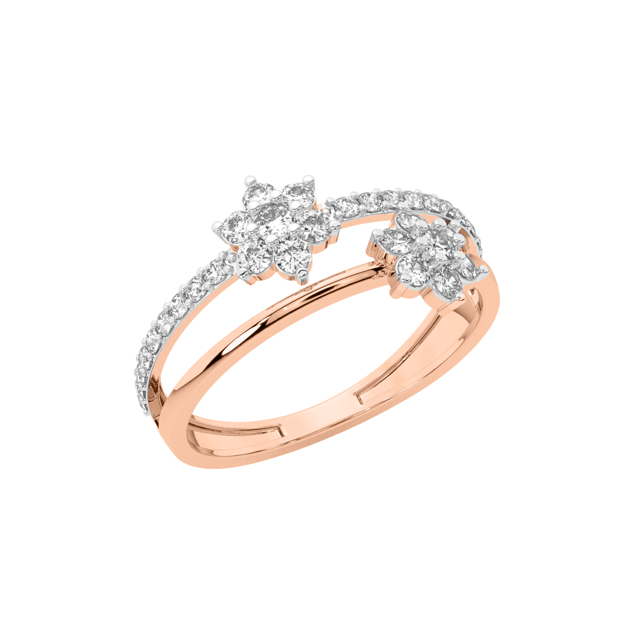 TBZ TheOriginal 18KT Rose Gold Evening Wear Solitaire Ladies Ring with  0.35cts Diamonds 18kt Diamond Rose Gold ring Price in India - Buy TBZ  TheOriginal 18KT Rose Gold Evening Wear Solitaire Ladies