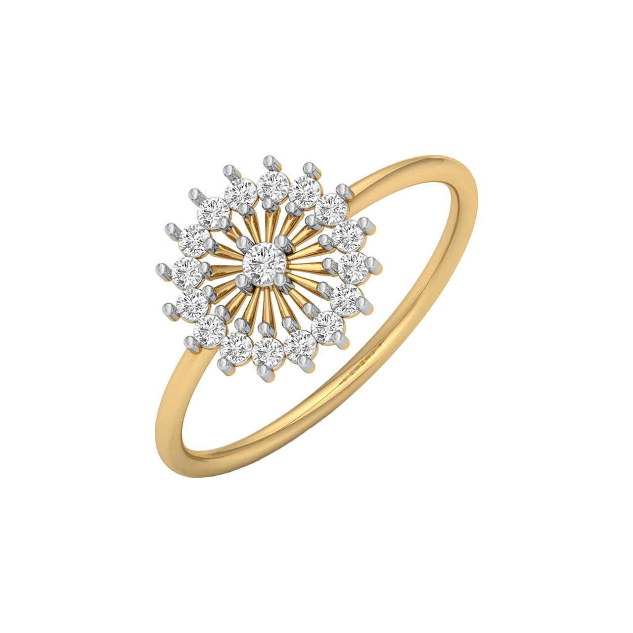 Buy quality 18kt / 750 yellow gold cocktail diamond ring for ladies 8lr228  in Pune